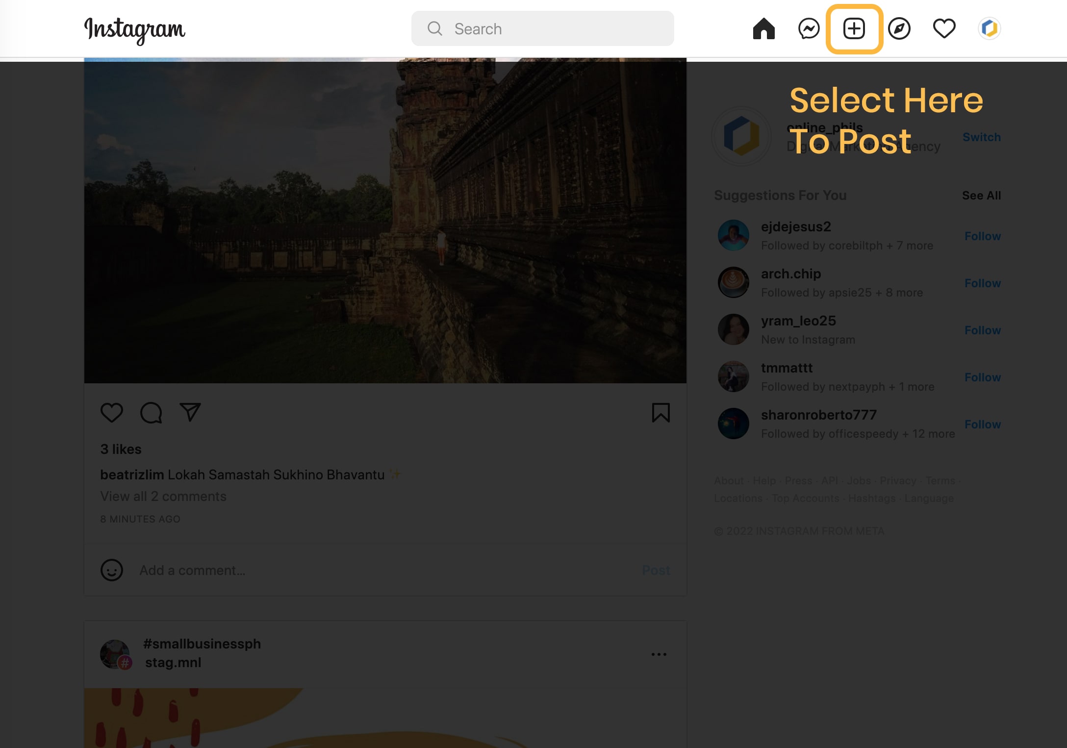 How to Post on Instagram Using Desktop 1-min
