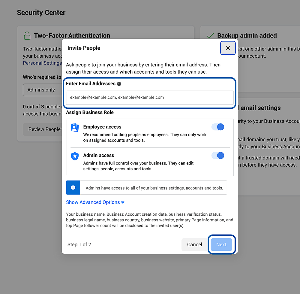 Adding a Backup Admin Meta Business Suite Adding a Backup Admin Meta Business Suite