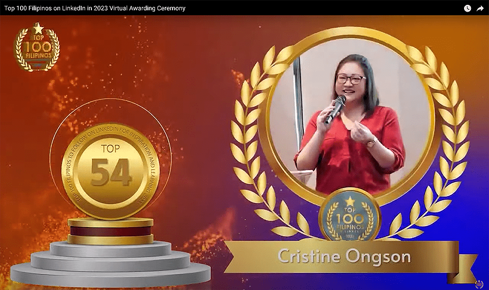 Linkedin Top 100 Filipinos Cristine Ongson