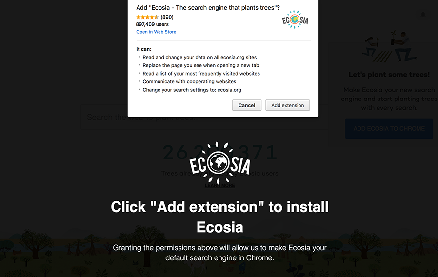 extension ecosia