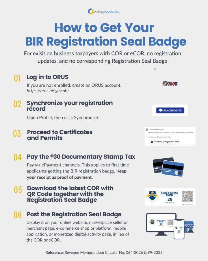 How To Get Your BIR Seal Badge - Final how to get BIR registration seal badge